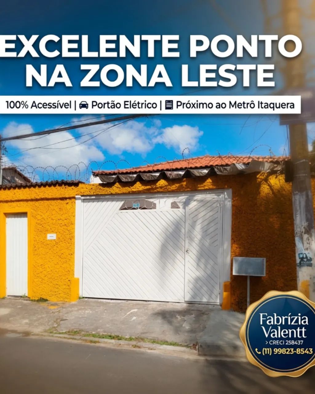 IMÓVEL COMERCIAL TÉRREO COM ACESSIBILIDADE NA ZONA LESTE!