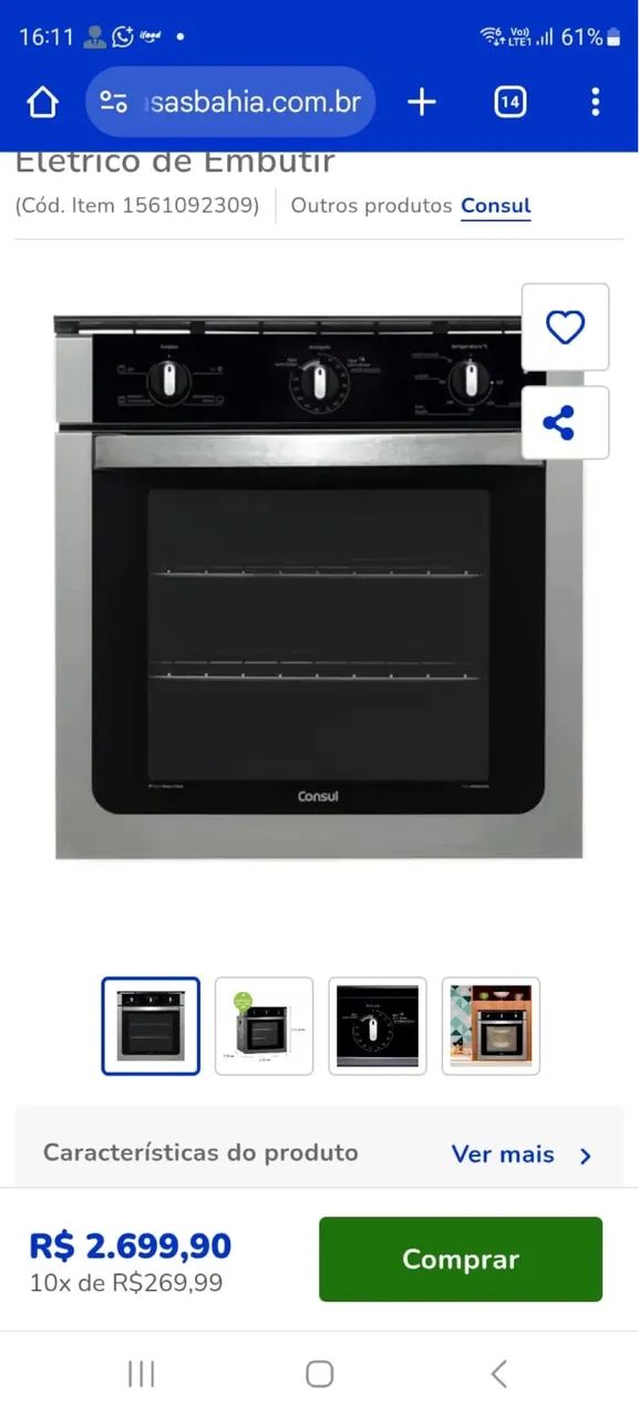 Forno elétrico cônsul bivolt 1500,00 - Foto 3