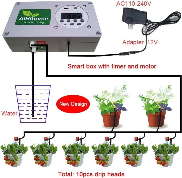 Sistema de Irrigação Automatizado com Timer para Plantas Hortas Jardins kit Completo - Foto 4