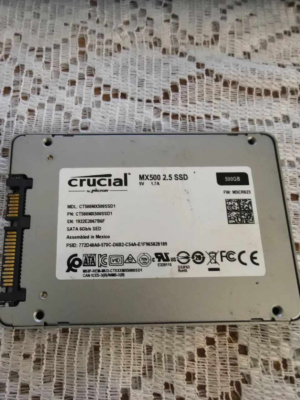 SSD 500GB Crucial Testado  - Foto 2