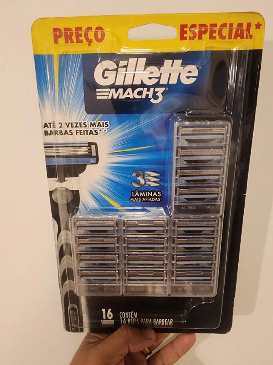 Refil Gillette mach 3 com 16 unidades