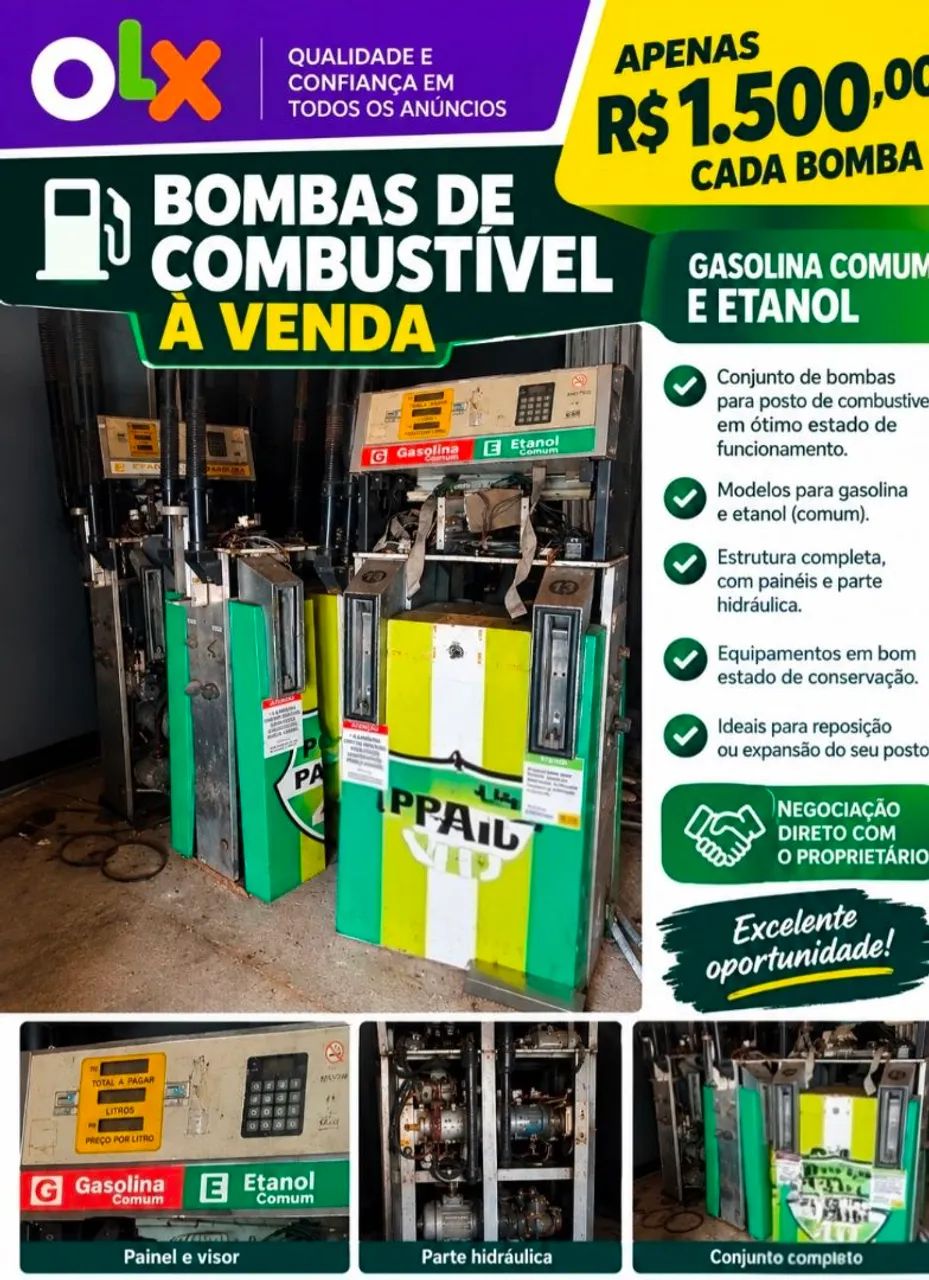 Bombas para posto de combustível em bom estado 