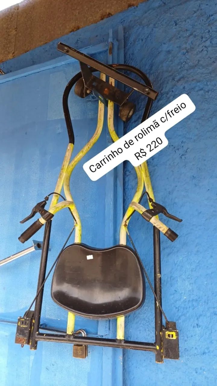 Carrinho De Rolimã de ferro - Amarelo