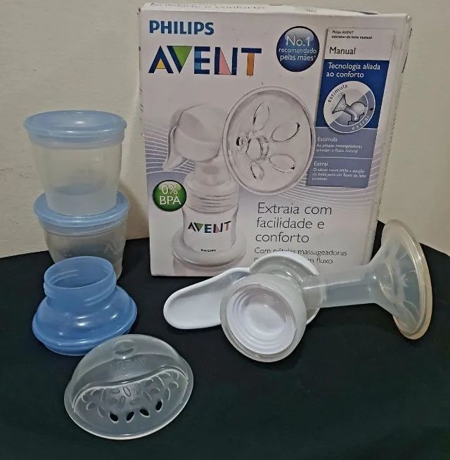 Extrator de leite Manual Philips Avent com 2 potes de armazenamento Avent - Foto 3
