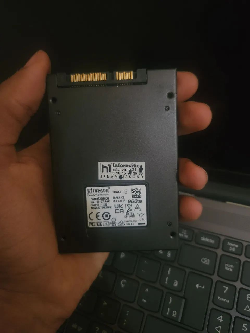 SSD Kingston 960GB SATA 2.5 - Em Ótimo Estado - Foto 2