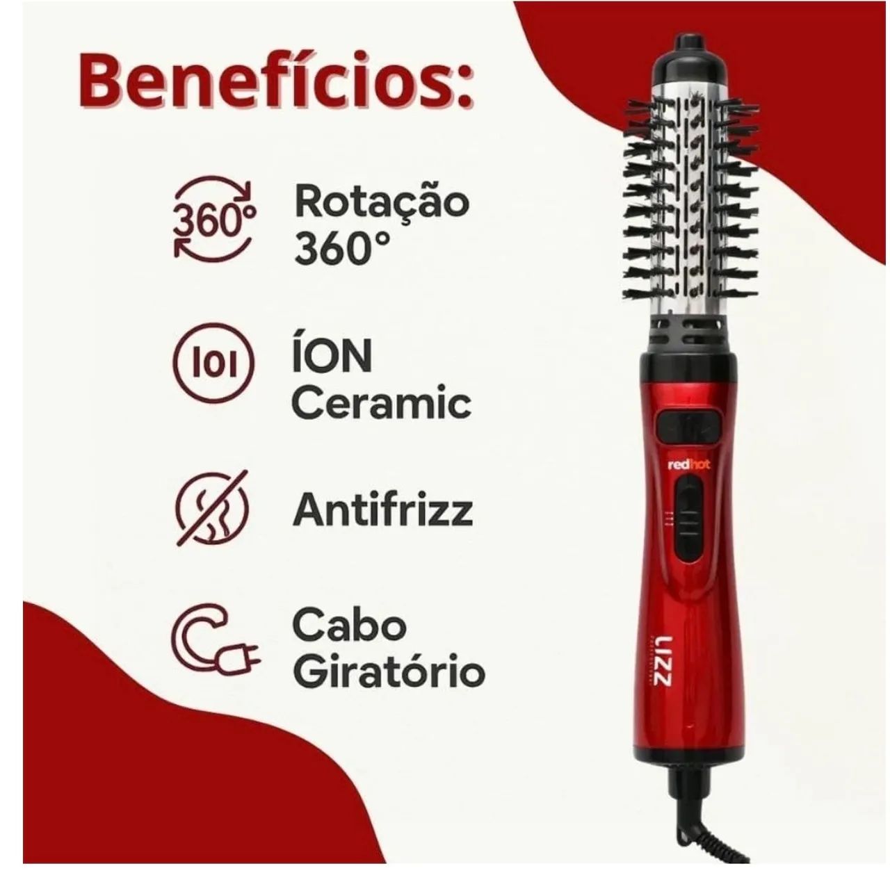 ESCOVA ROTATIVA PROFESSIONAL LIZZ - Foto 2