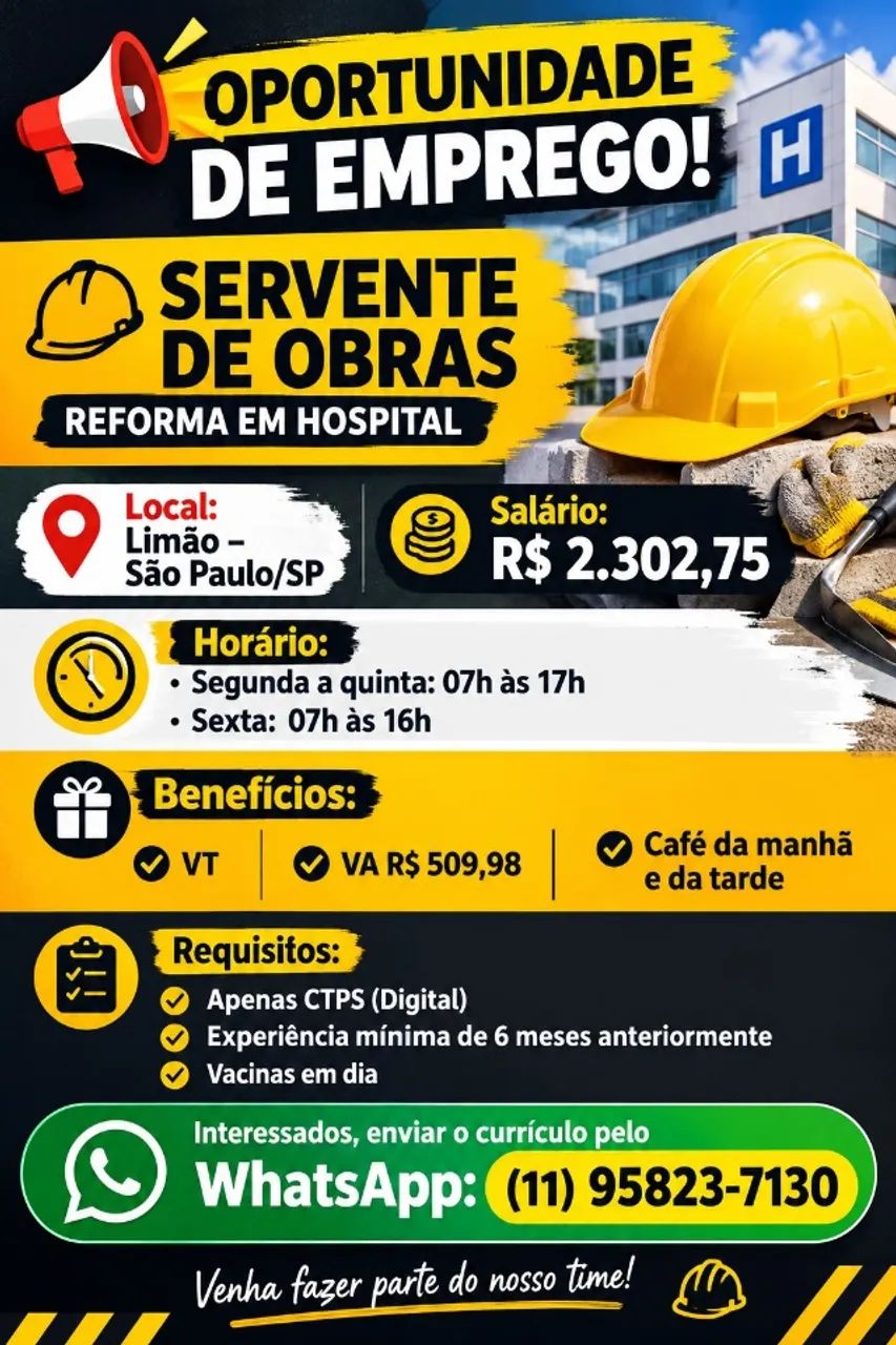 SERVENTE DE OBRAS