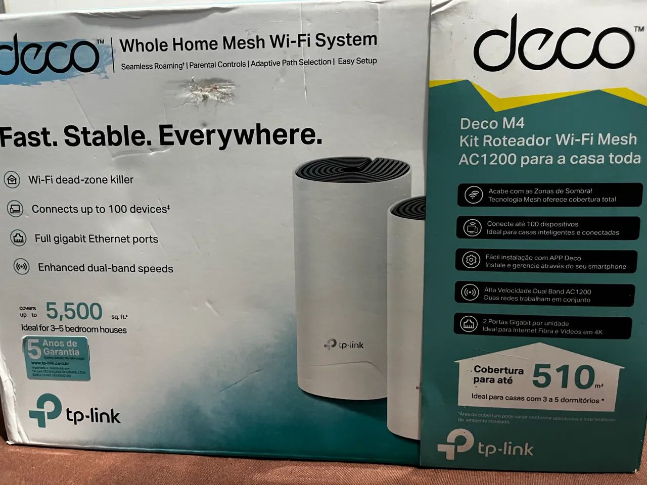 ROTEADOR WIRELESS AC1200 DECO M4 PACK C/3