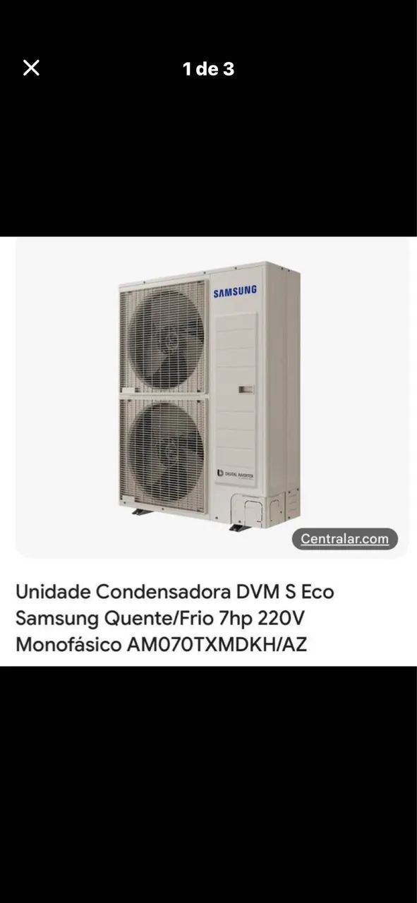 Condensadora VRF Samsung DVM S Eco AM070TXMDKH/AZ 7HP Inverter 220V 