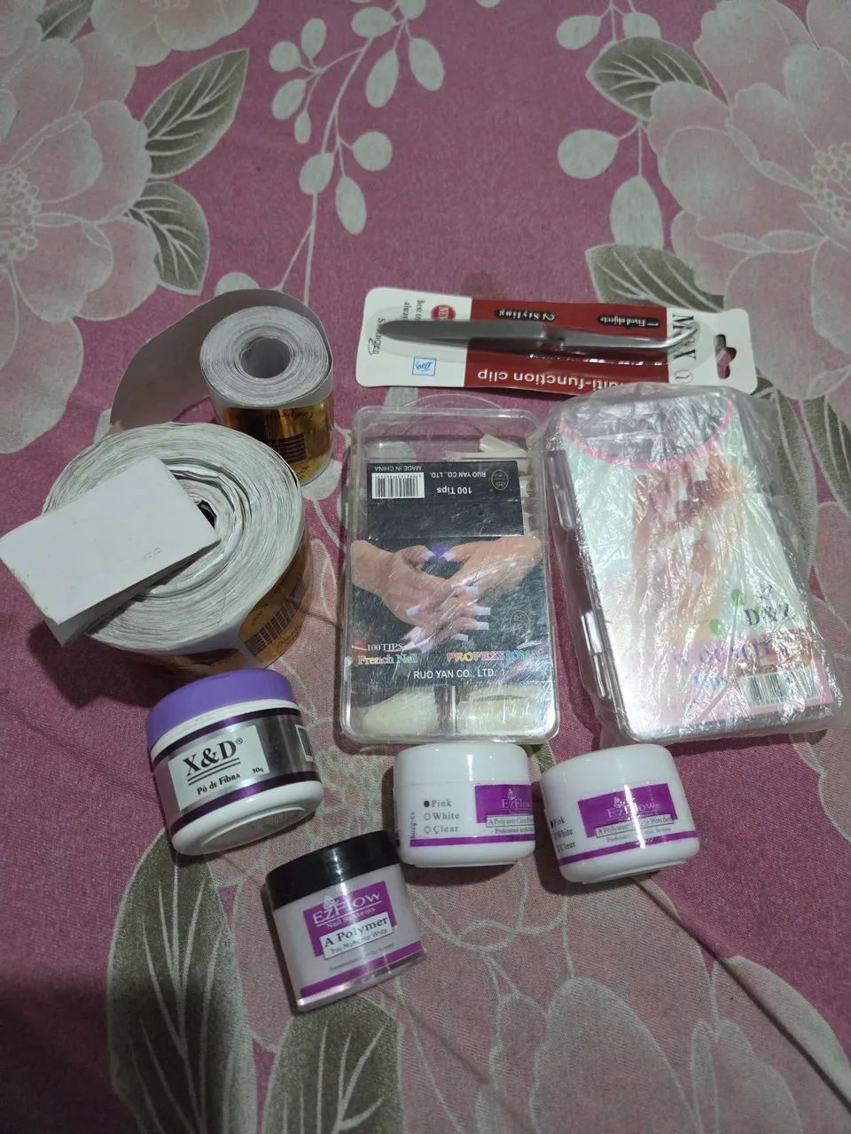 Kit unha fibra 9 itens 