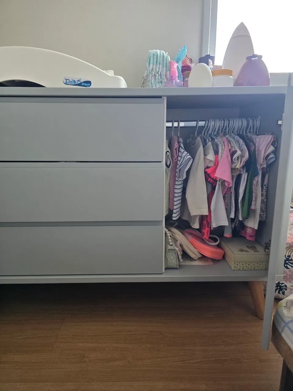 Cômoda Quater Quarto de bebê cinza - Foto 3
