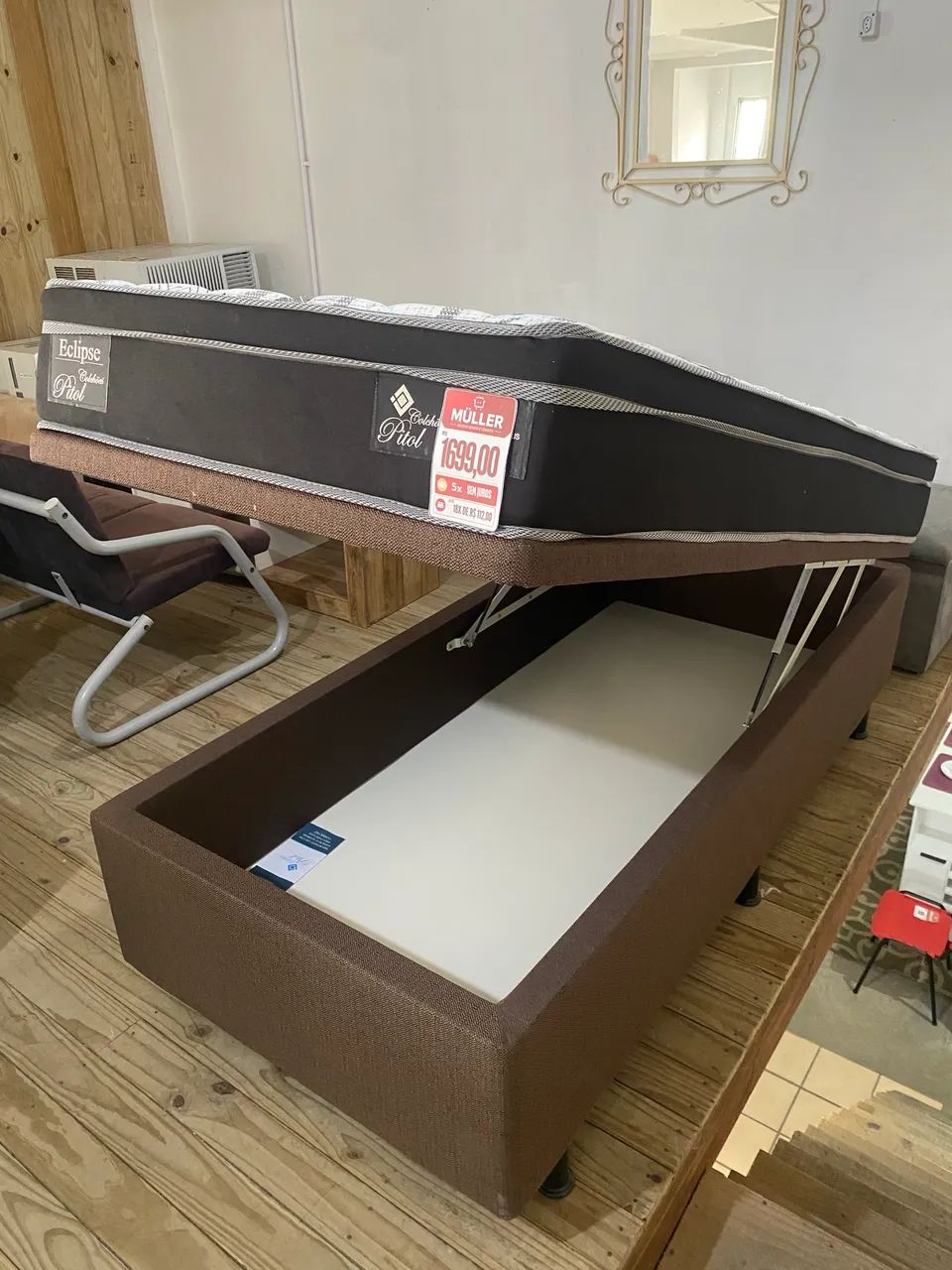 Cama box solteiro baú NOVO  - Foto 3