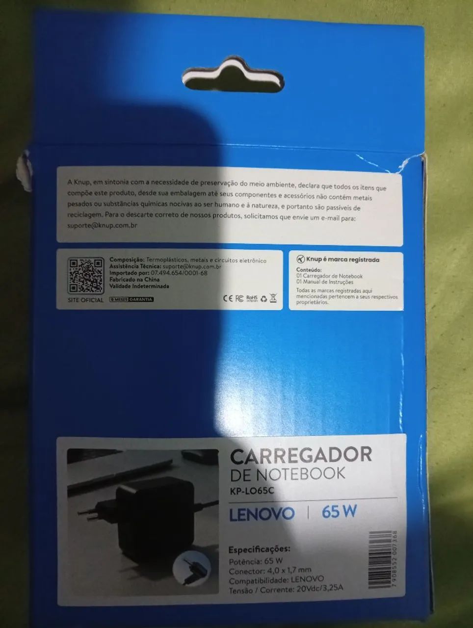 Carregador 65w Compatível Com Notebook Lenovo Ideapad S145-15api - Foto 2