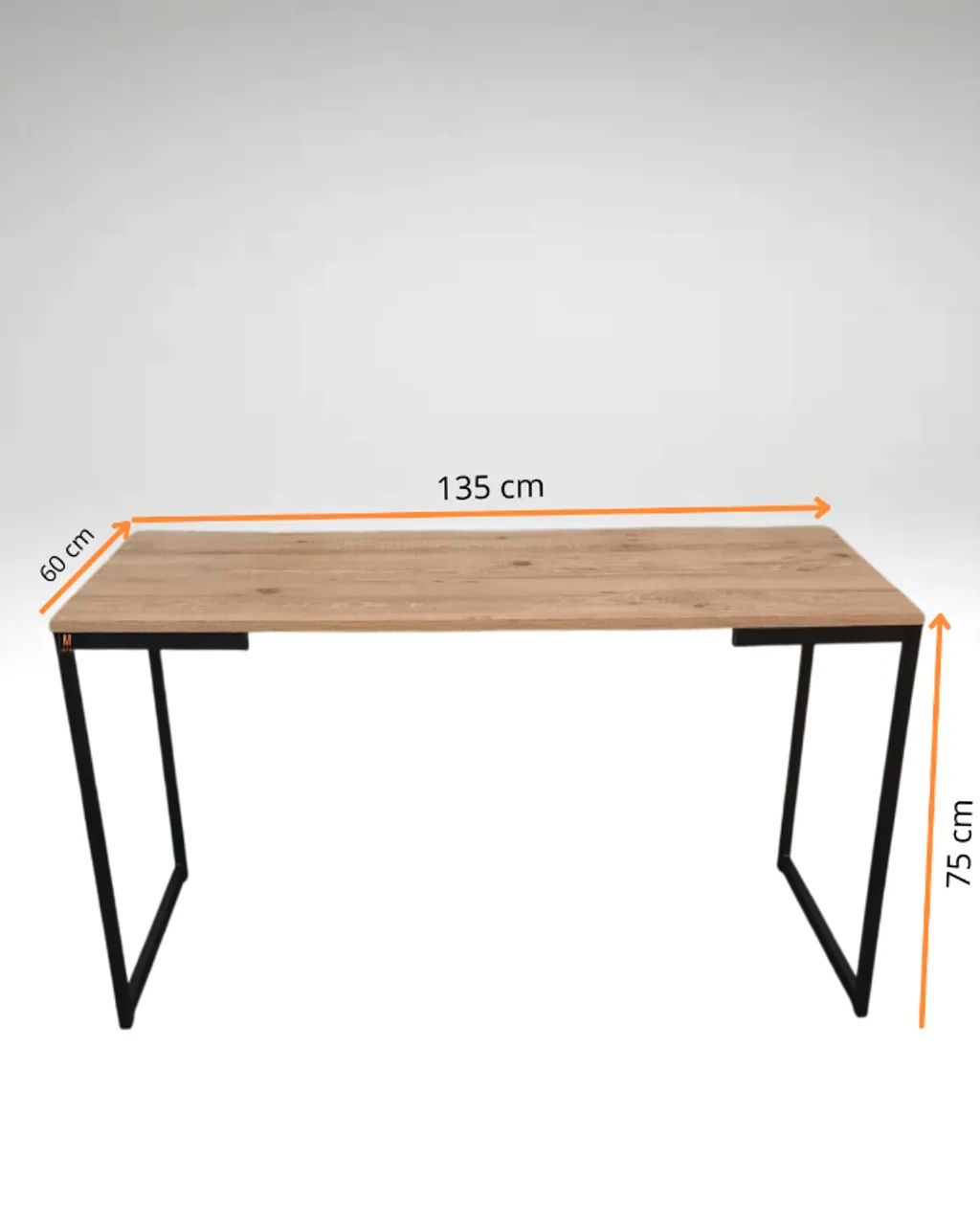 Escrivaninha Industrial 1,35m Home Office em MDF e Aço - Foto 2
