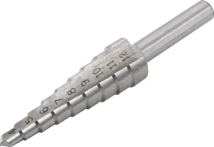Broca de aço rápido, escalonada, 4 mm a 12 mm, Vonder