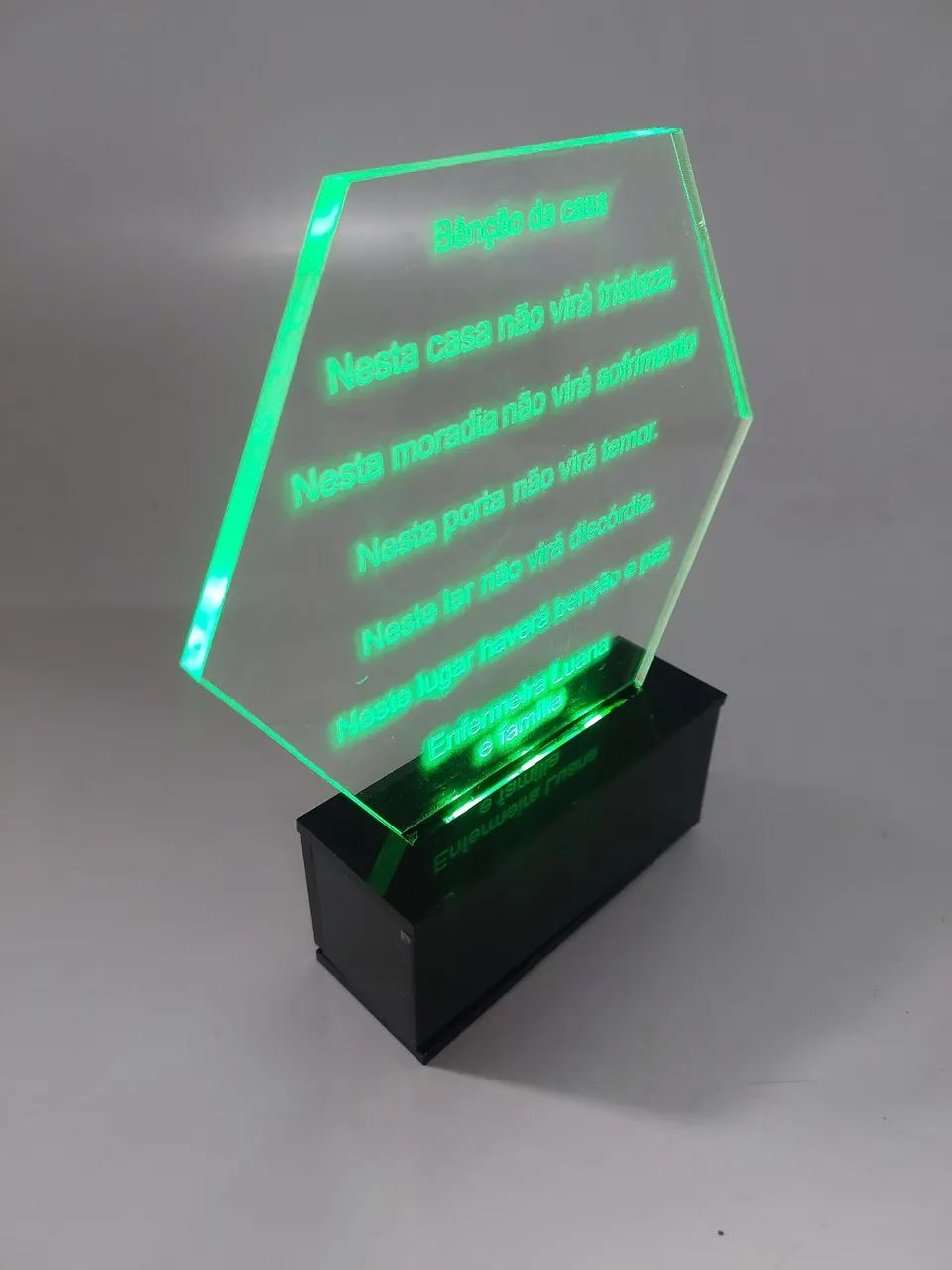 Benção da casa iluminada personalizada!