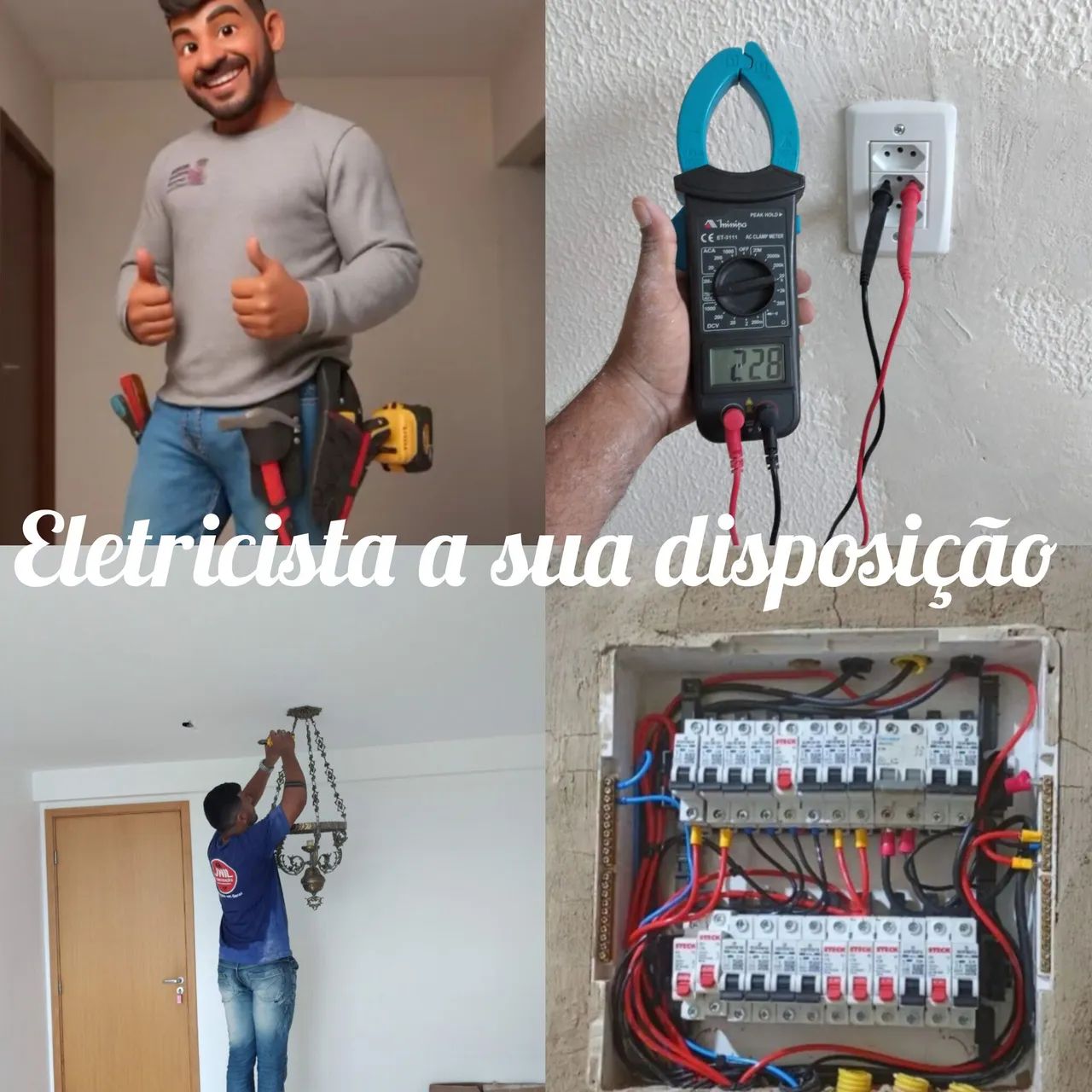 Eletricista a sua disposição 