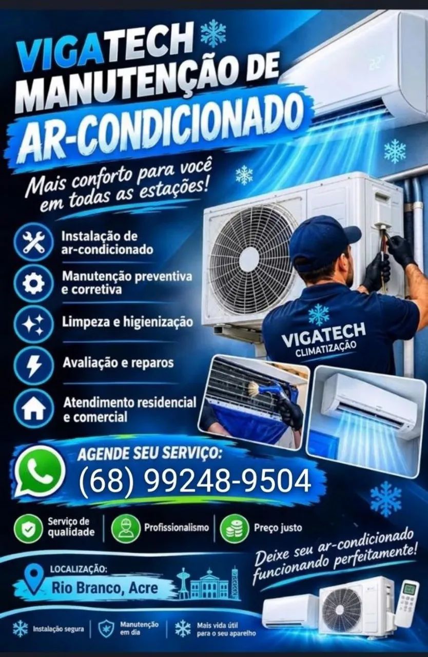 Climatização, serviços de ar condicionado 
