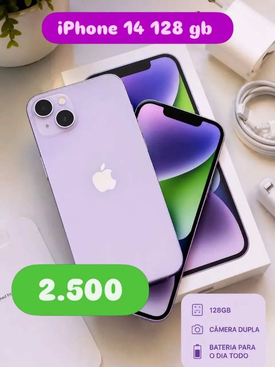iPhone 14 128gb seminovo - Celulares e Smartphones - Jardim