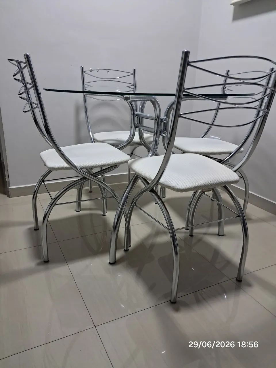 Mesa tampo de vidro   - Foto 4