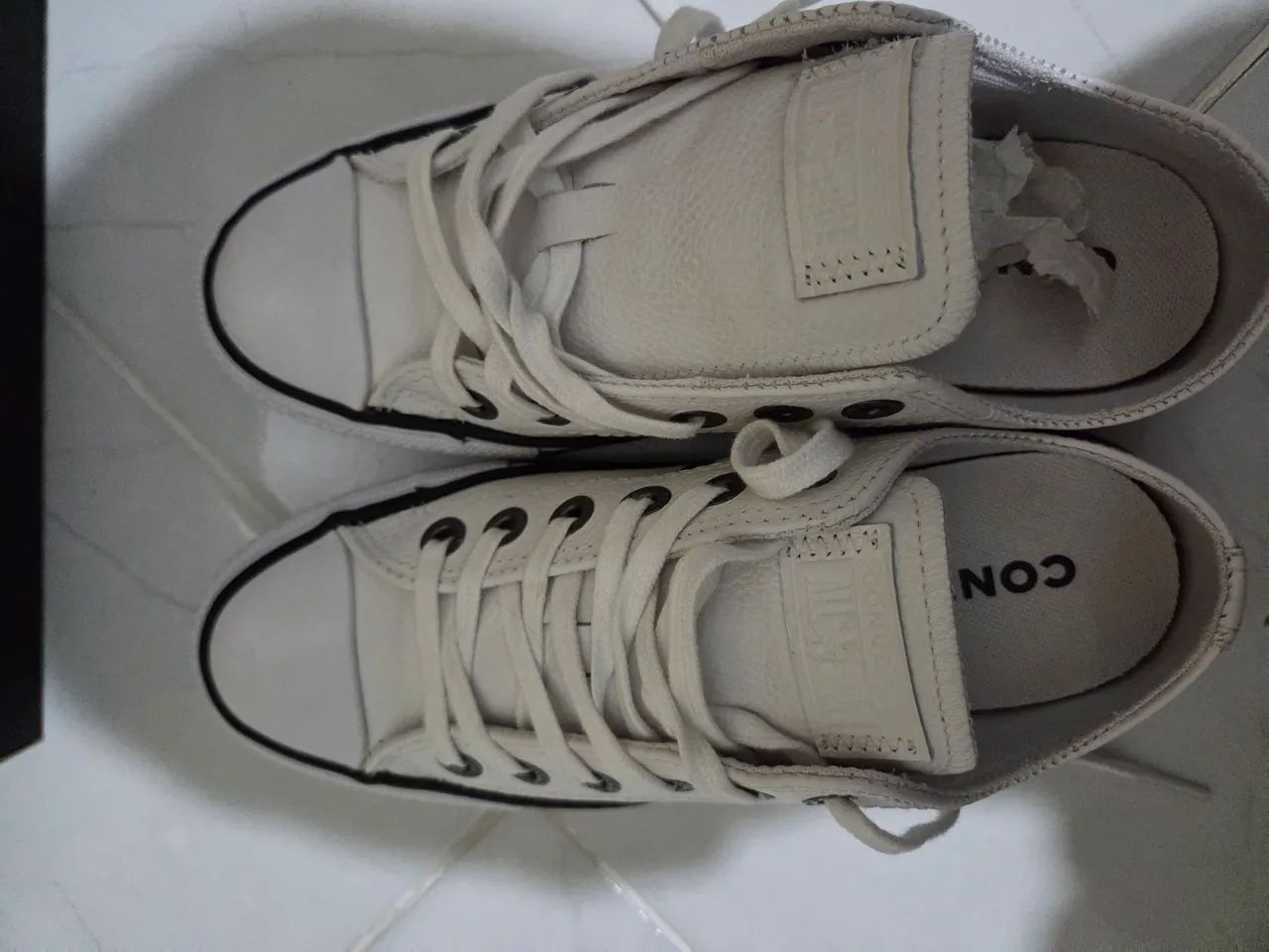 All star Branco Couro 35 - Foto 5