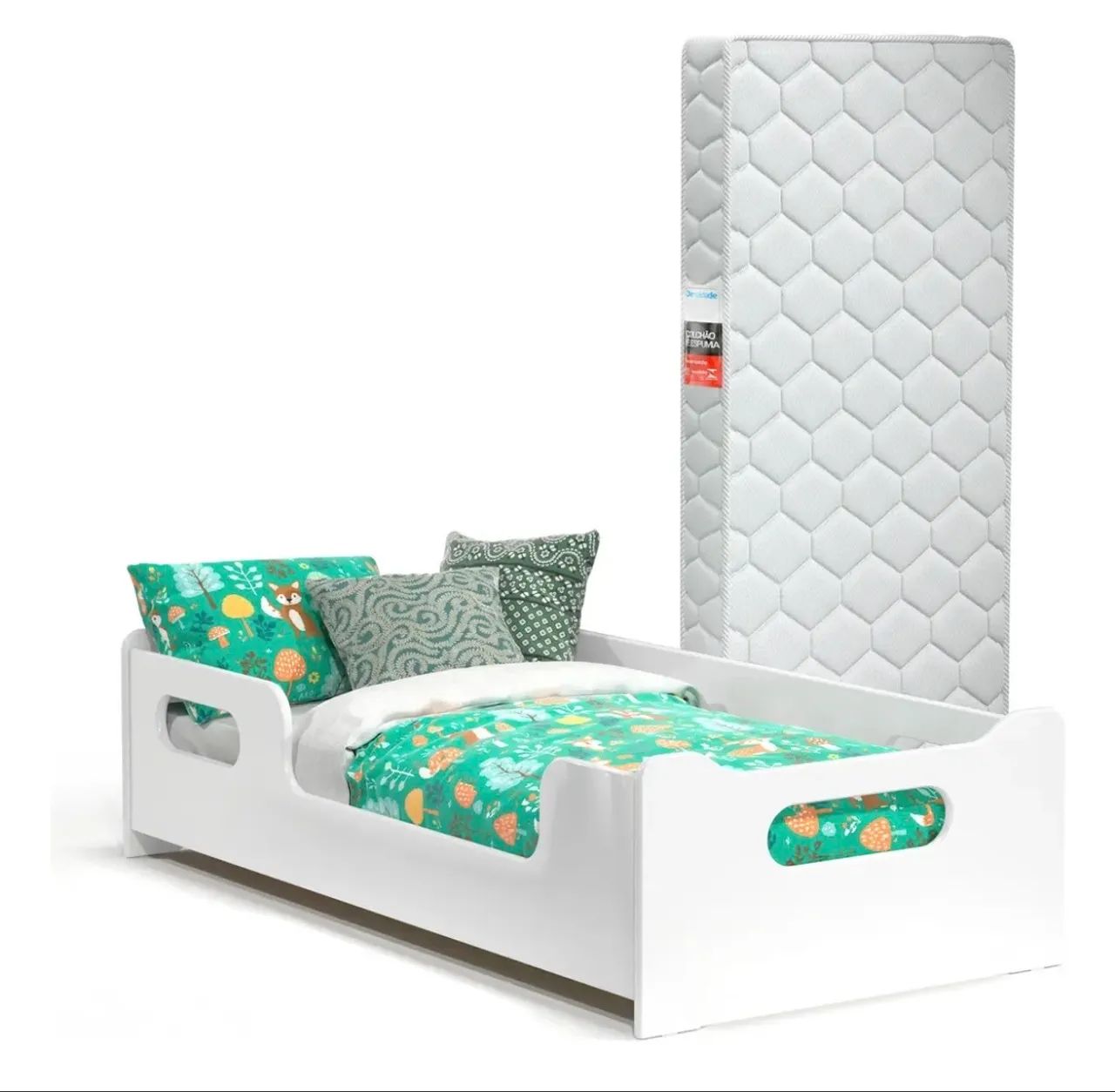 VENDE-SE MINI CAMA NOVA!! COM COLCHÃO  - Foto 3