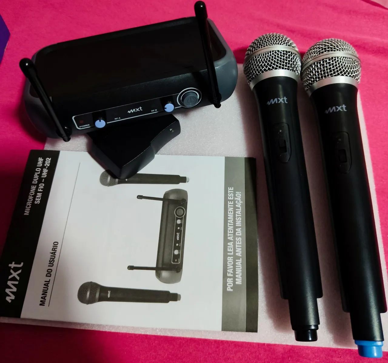 2 microfones sem fio 