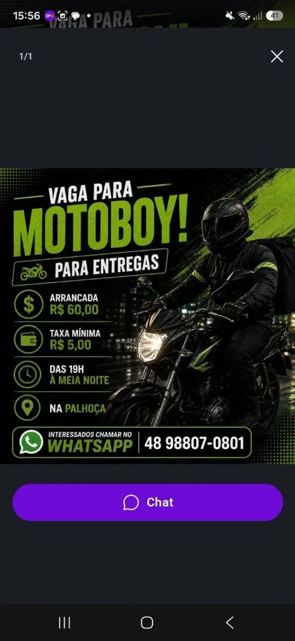Vaga motoboy 