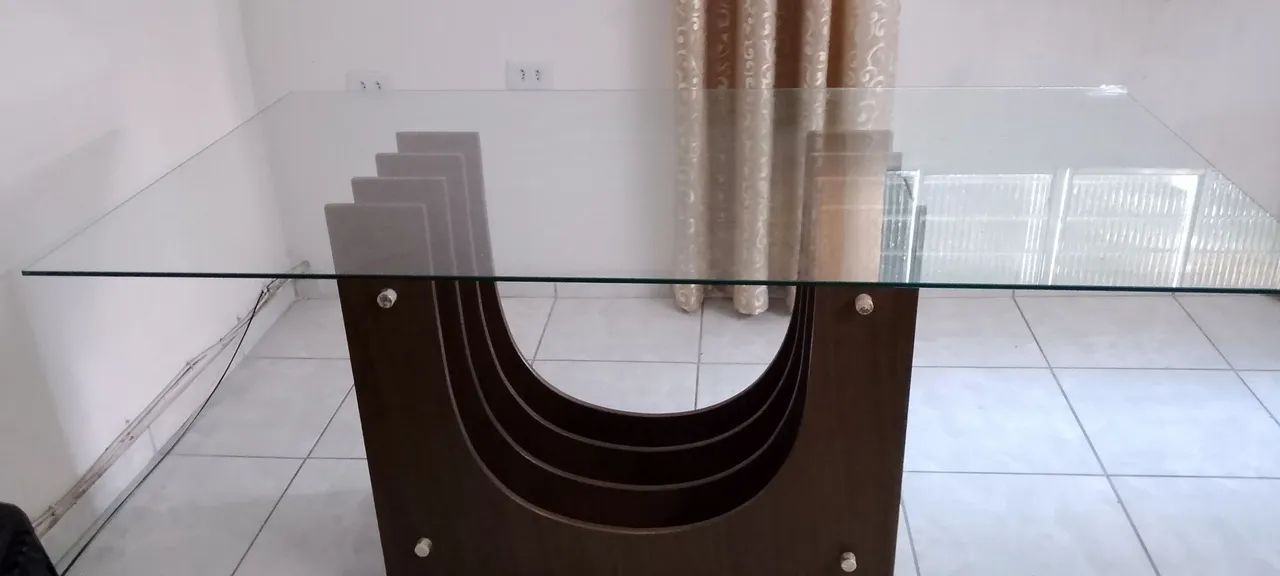 Mesa com tampo de vidro - Foto 2