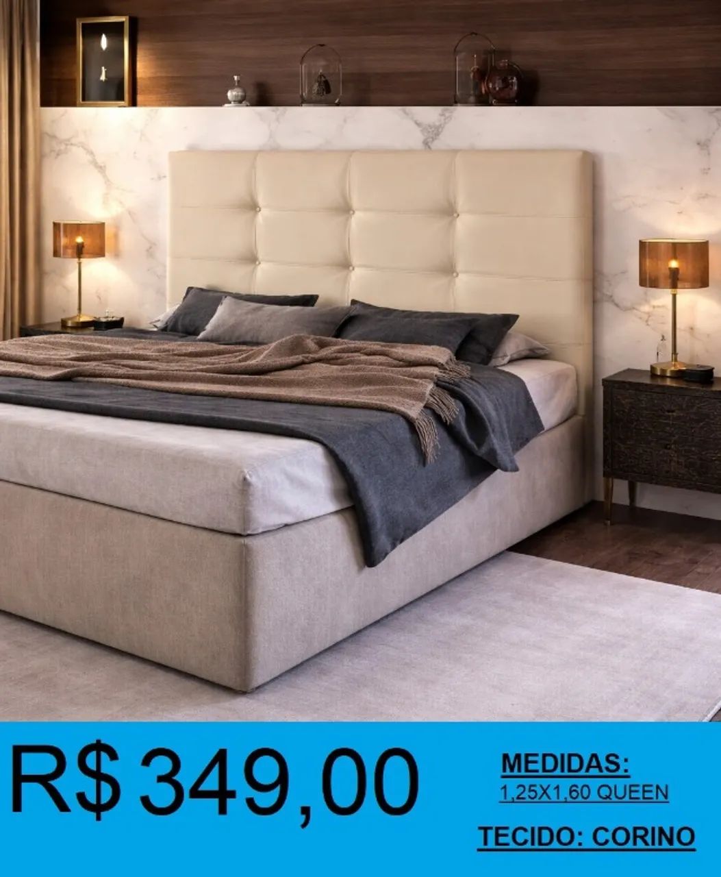 Cabeceira queen design de alto padrão - Entrega grátis - Foto 2