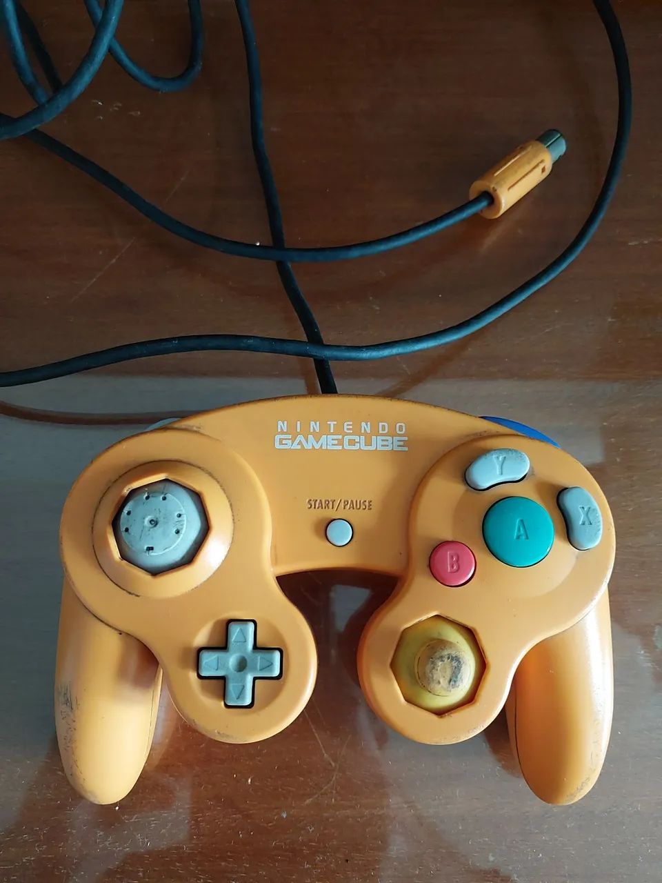 Controle Gamecube laranja original usado