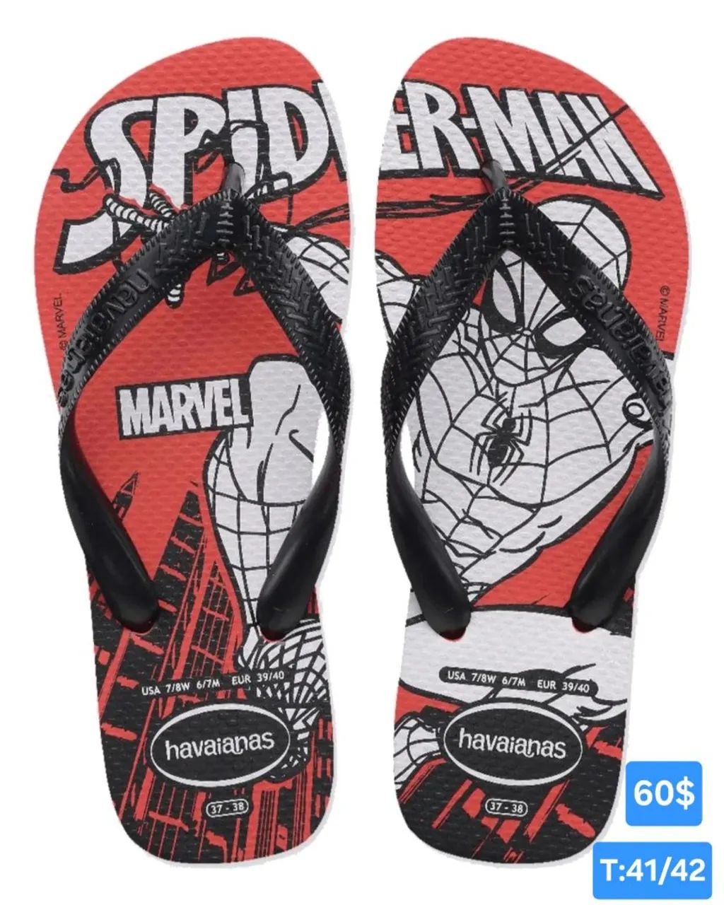 Sandália da Havaianas Homem-Aranha original 