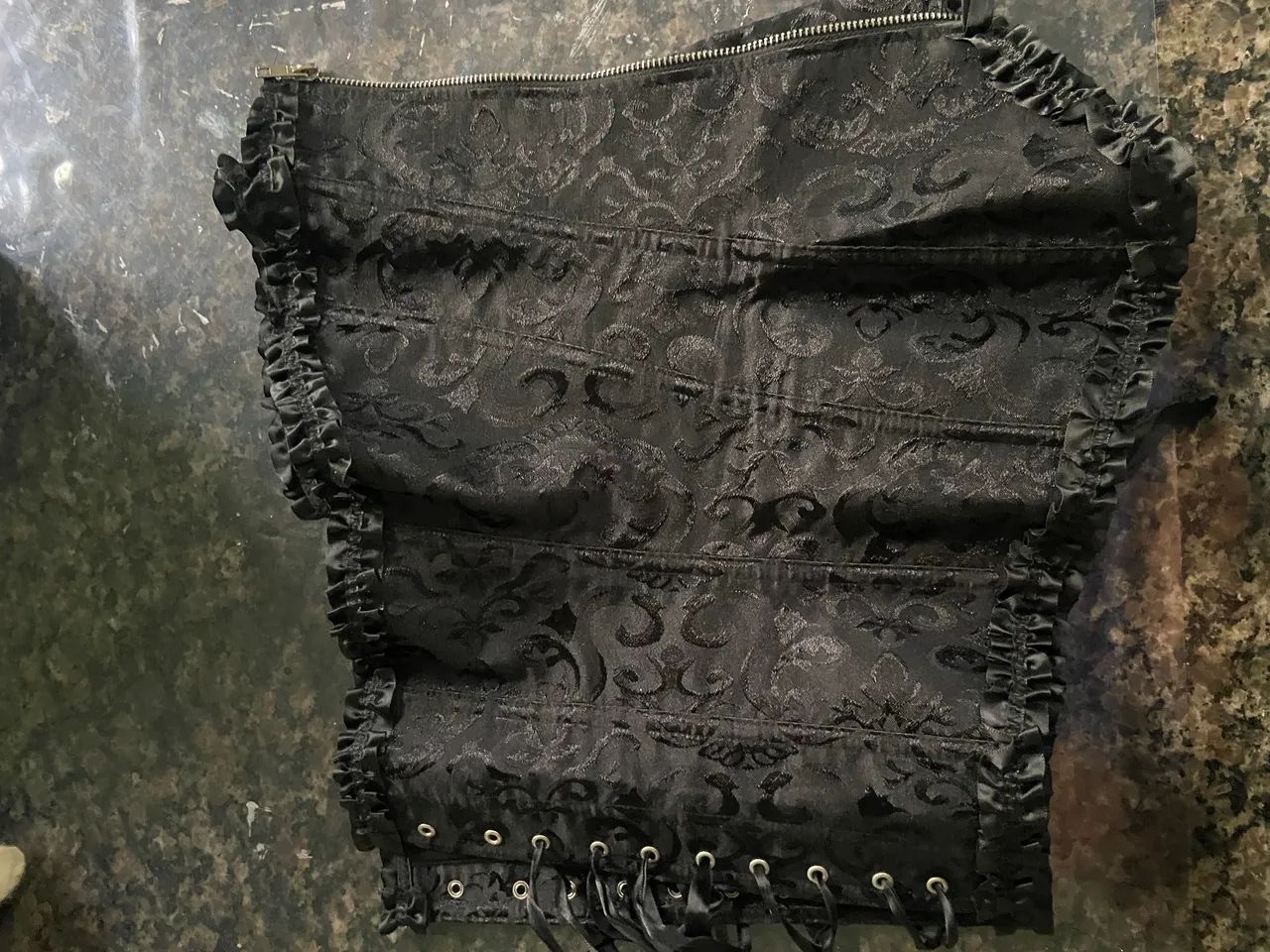 Corset zíper e amarração preto - Foto 2