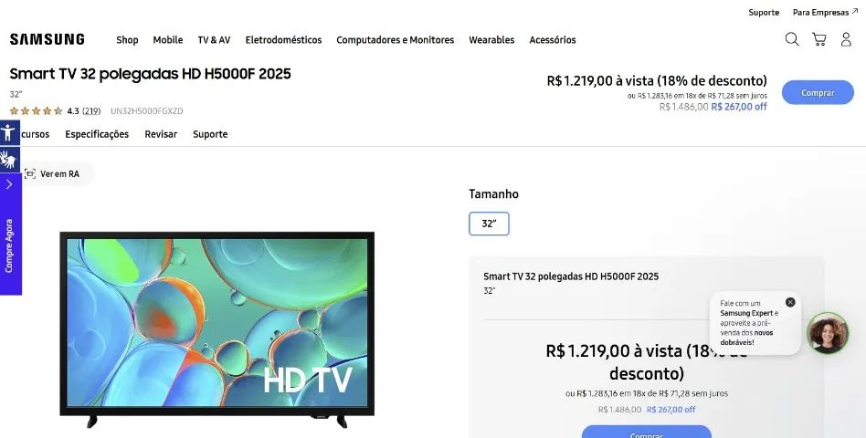SmatTV 32" Samsung - Foto 2