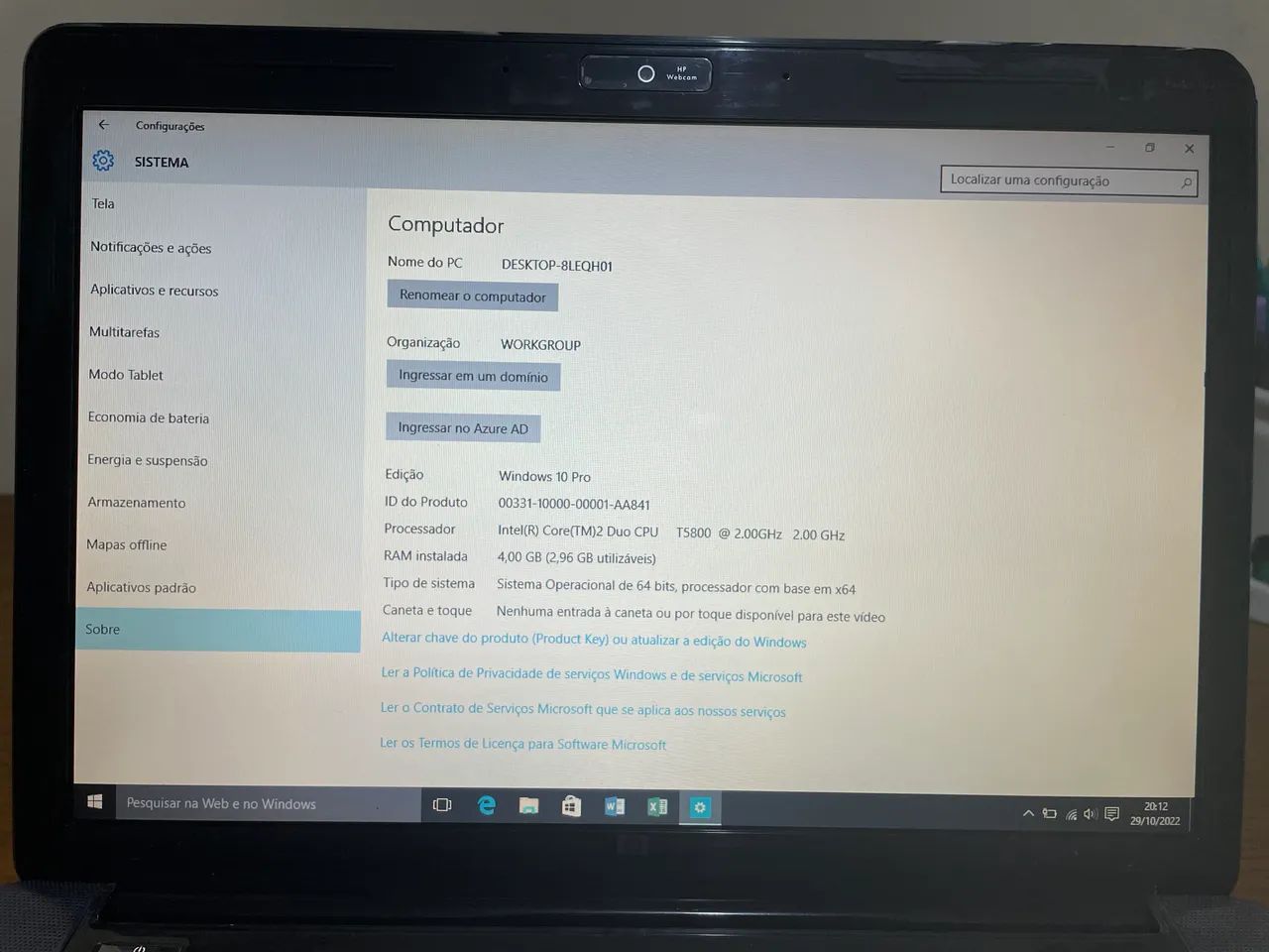 Notebook HP Pavilion DV4