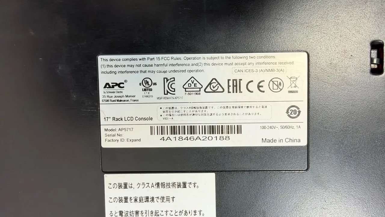 Monitor APC RACK LCD CONSOLE AP5717 - Foto 2