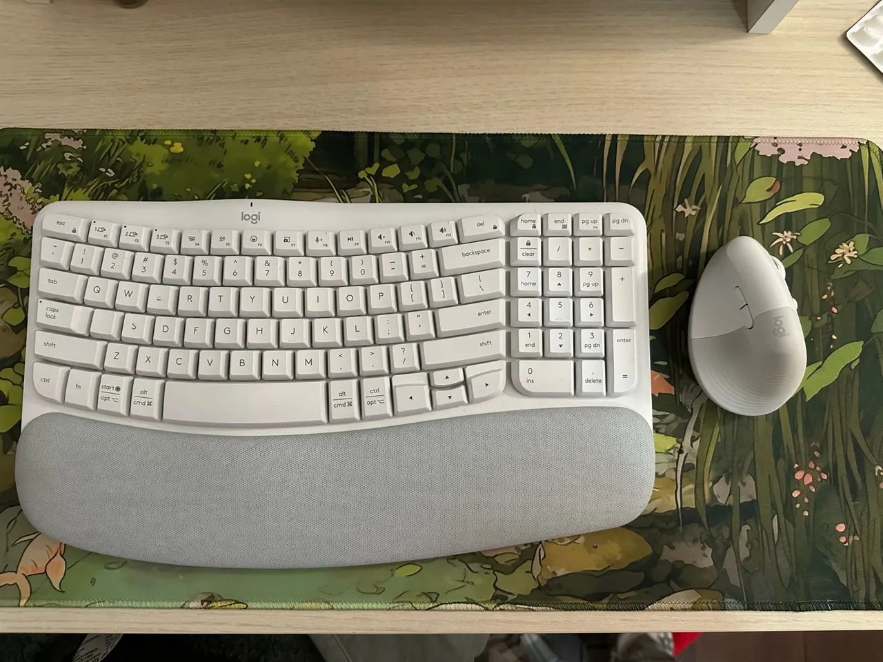 Kit teclado + mouse ergonomico logitech