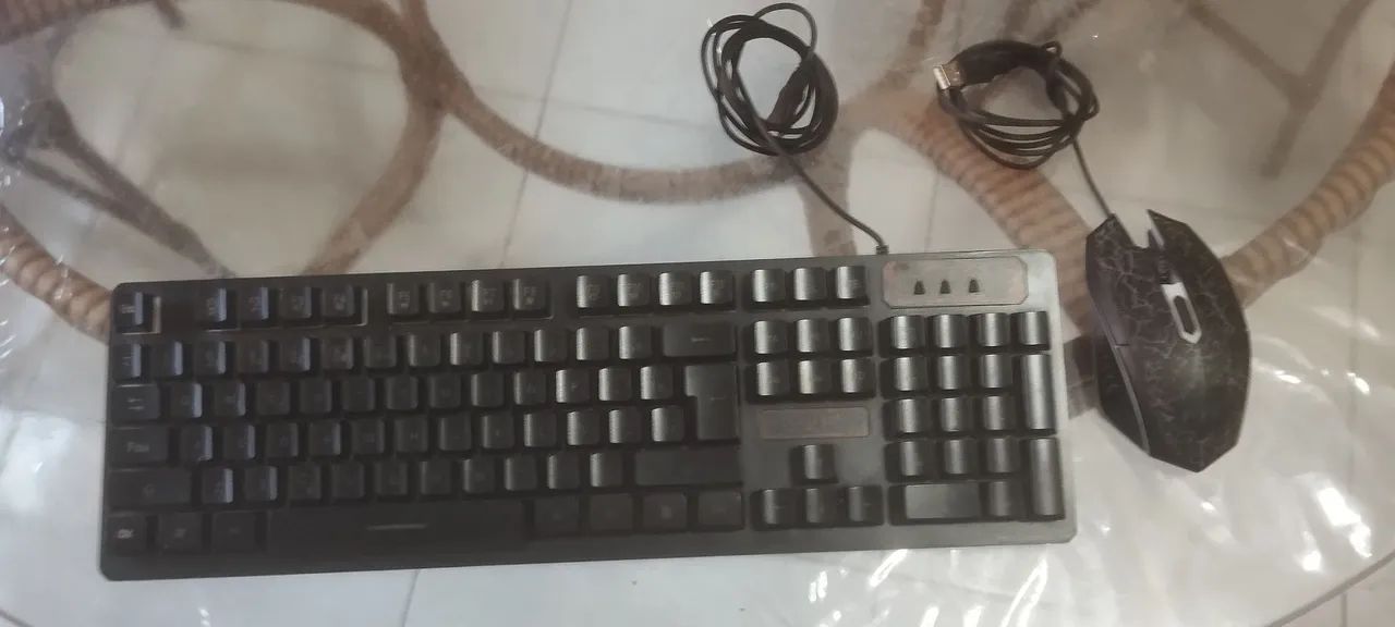 Teclado e Mouse gamer com led FZF