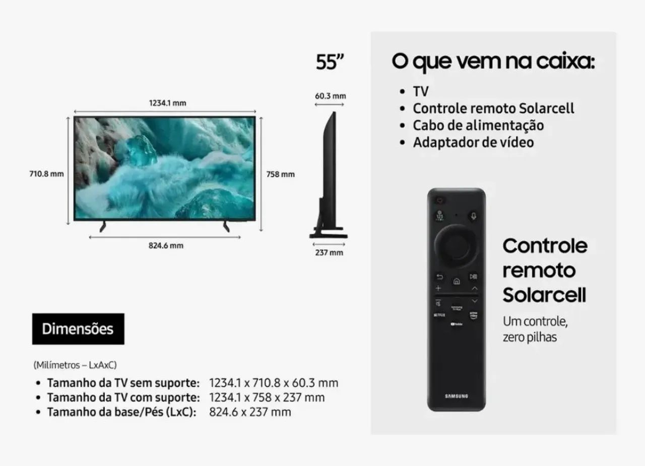 Par de alto falantes da Samsung Vision AI TV 55" QLED Ultra 4K Q7F 2025 - Foto 6
