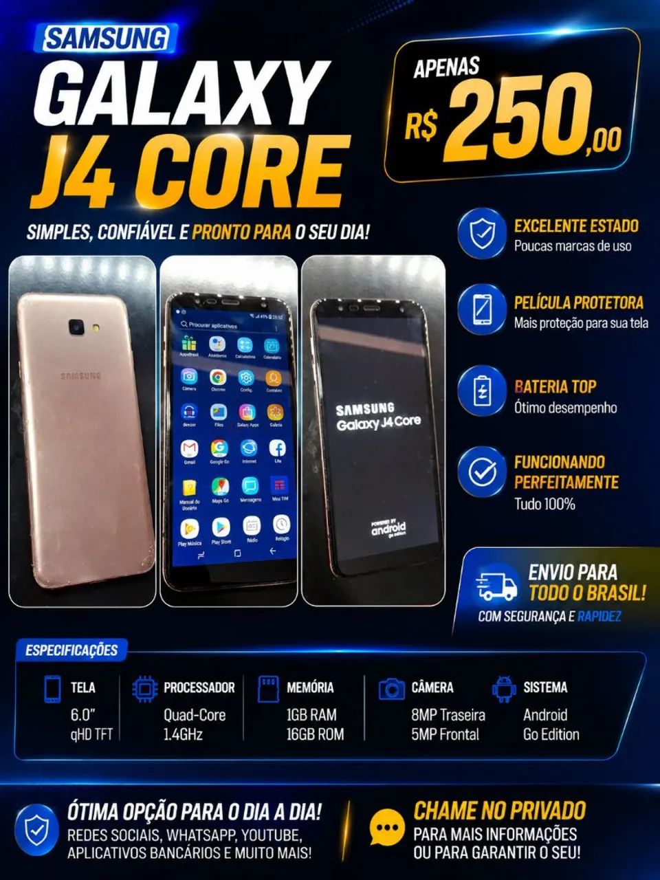 Celular smartphone Samsung Galaxy J4 core - Foto 5