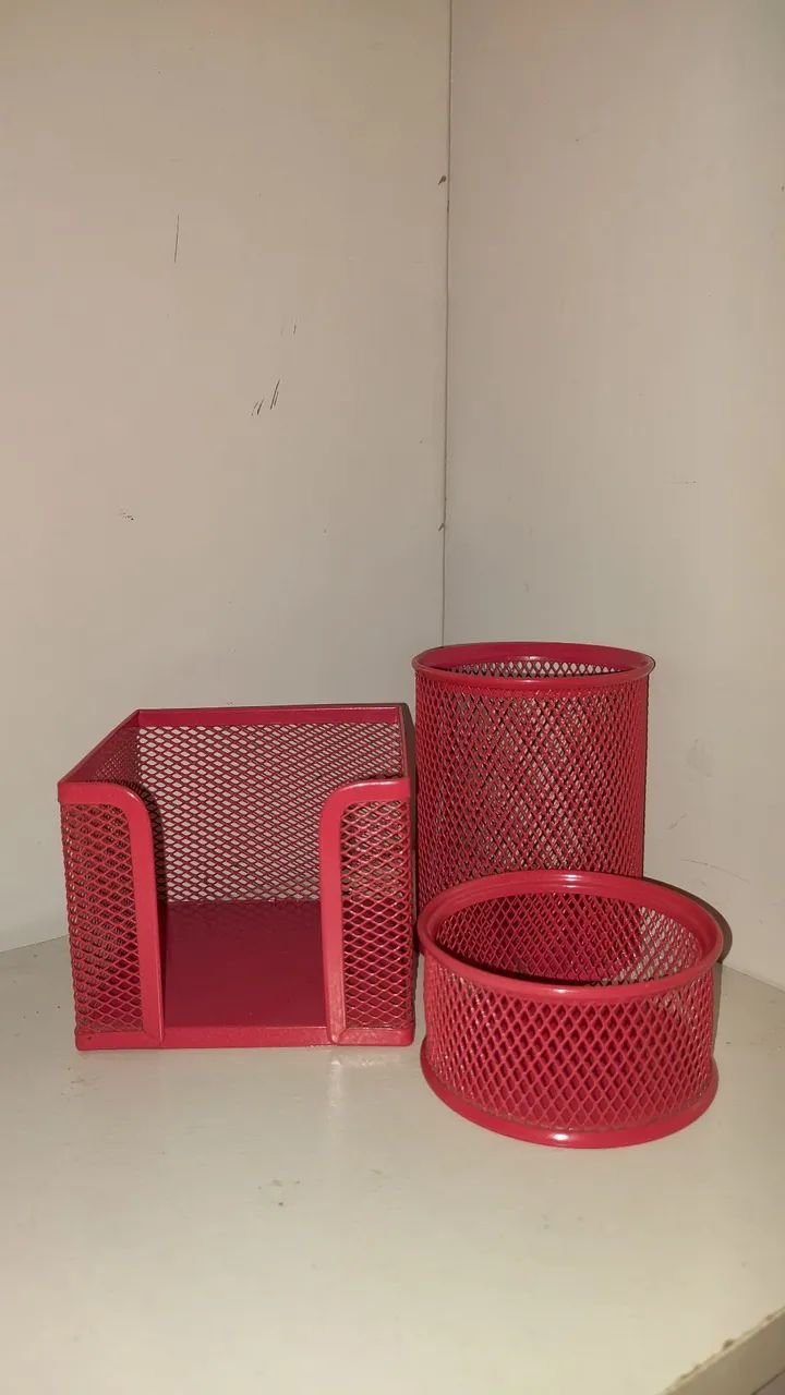 Kit escritório rosa