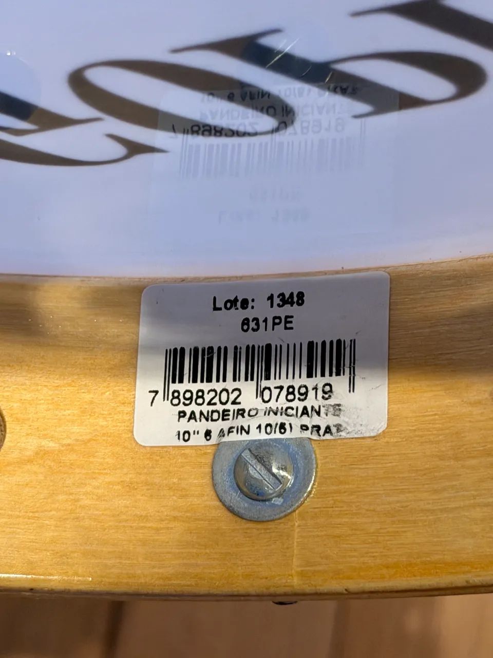 Pandeiro profissional Gope 10 polegadas Madeira Pele de Nylon - Foto 3