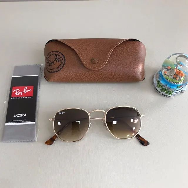Rayban Hexagonal Marrom - Foto 3