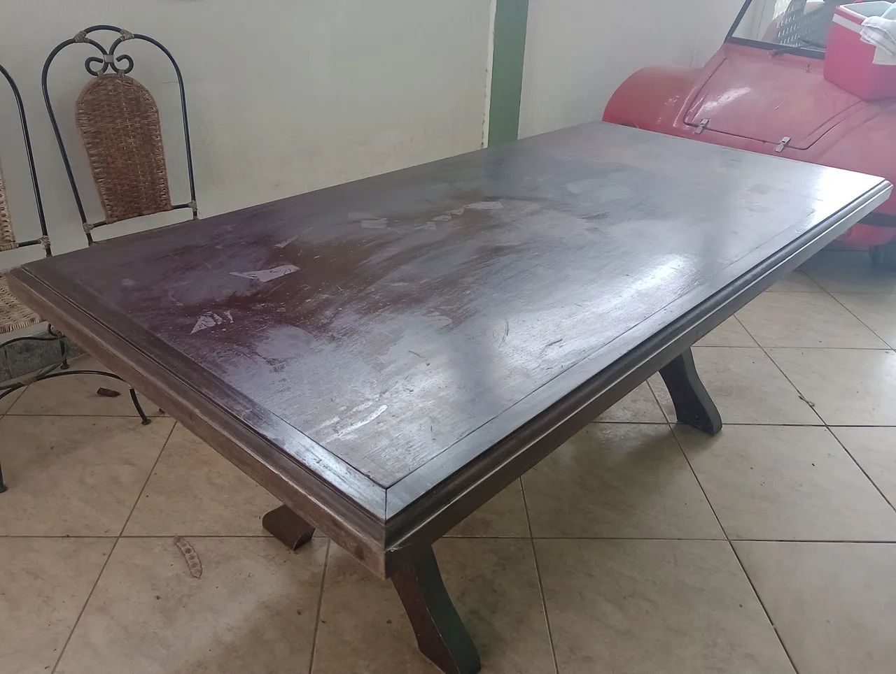 Mesa de madeira maciça em mogno - Foto 2