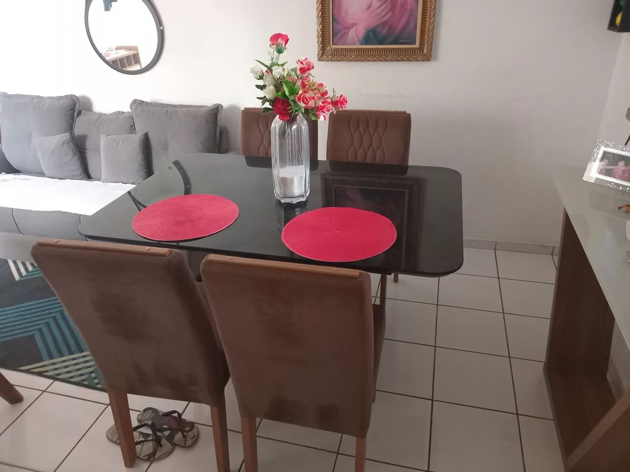 Vende-se mesa com vidro fumê  - Foto 3