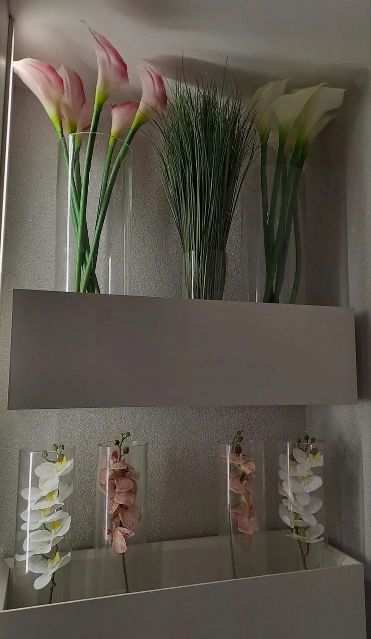 PRATELEIRAS EM MDF EROS ILUMINADAS + CACHEPOTS - Foto 4