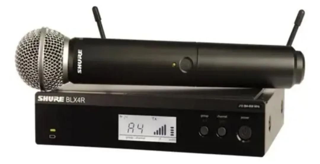 Base shure blx4r + microfone sm58 - 3.200$