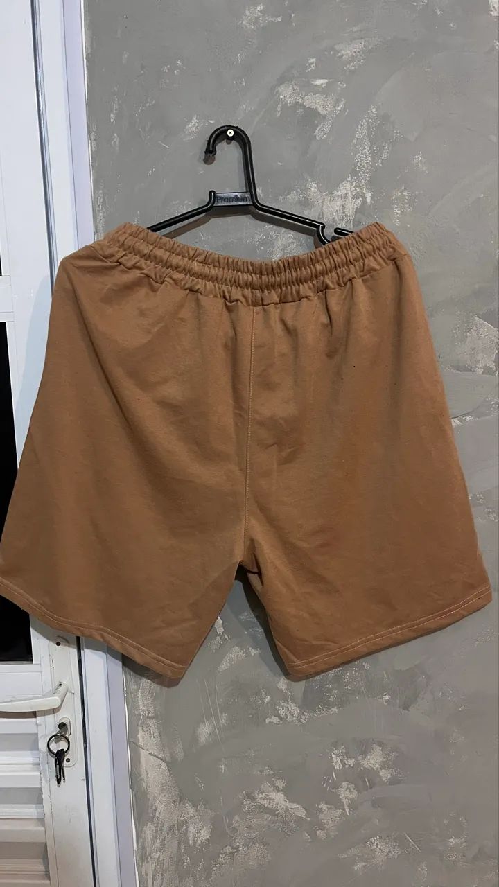 short de moletom marrom - Foto 2