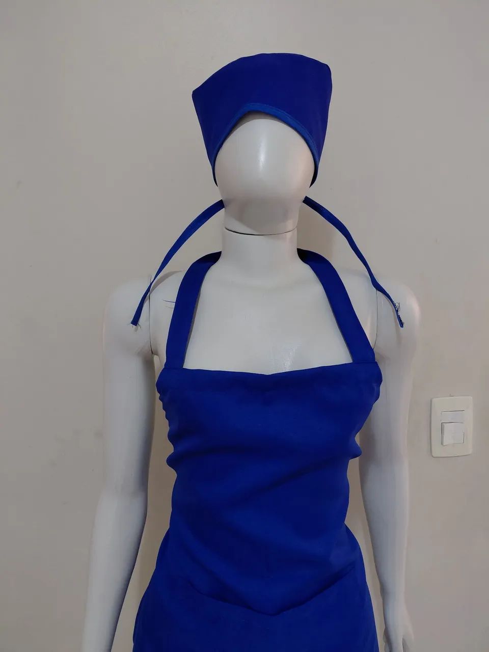 Conjunto de avental e touca. - Foto 4