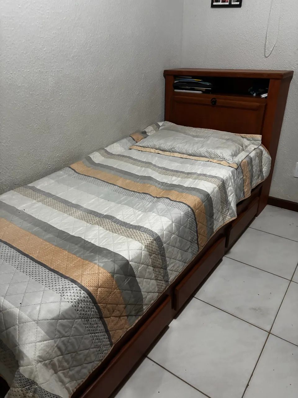 BICAMA DE MADEIRA COM 3 GAVETAS E BAÚ  - Foto 4